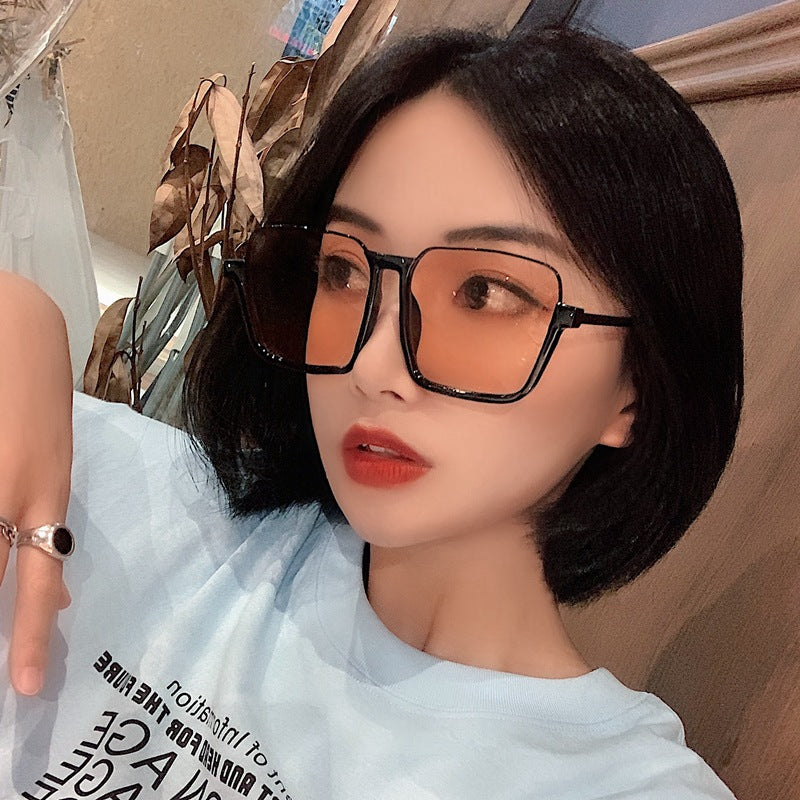 Wholesale PC Large Frame Lower Half Frame Sunglasses for Men and Women